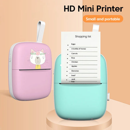 Portable Mini Impresora Printer Wireless Thermal Pocket Printer Self-adhesive Stickers Paper for Android IOS